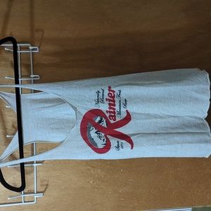 Tan Rainier Beer tank top size XS